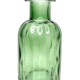 Green Glass Flora Bottle 10cm