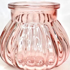 Pink Glass Bubble Vase 7.5cm