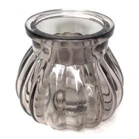 Grey Glass Bubble Vase 7.5cm