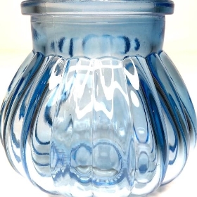 Blue Glass Bubble Vase 7.5cm