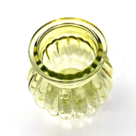 Yellow Glass Bubble Vase 7.5cm