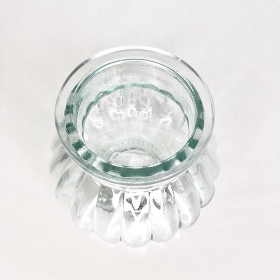 Clear Glass Bubble Vase 7.5cm
