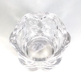Clear Glass Lyra Bobble Vase 9cm
