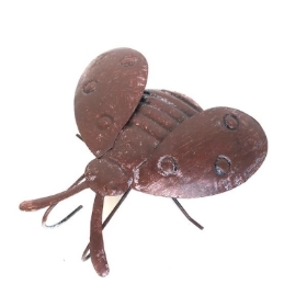 Rusty Ladybird Pot Decoration 13cm