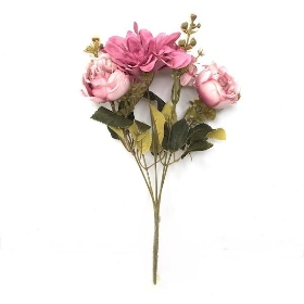 Pink Peony & Dahlia Bush 31cm