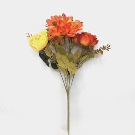 Orange Peony & Dahlia Bush 31cm