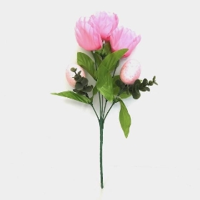 Pink Tulip & Egg Bush 34cm