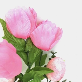 Pink Tulip & Egg Bush 34cm
