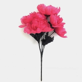Hot Pink Glittered Rose Bush 35cm