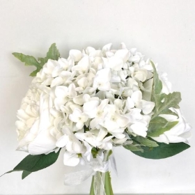 White Peony Bouquet 33cm