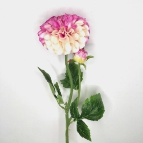 White-Pink Dahlia 59cm