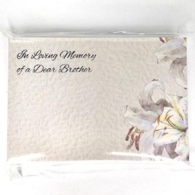 In Loving Memory Lily Heart Small Florist Cards