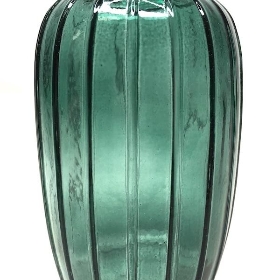 Green Chicago Lined Bud Vase 12cm