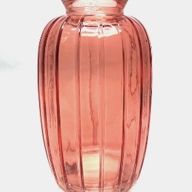 Peach Chicago Lined Bud Vase 12cm