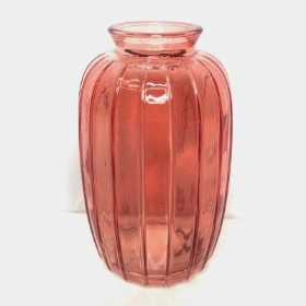 Peach Chicago Lined Bud Vase 12cm