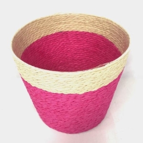 Pink Rope Planter 16cm