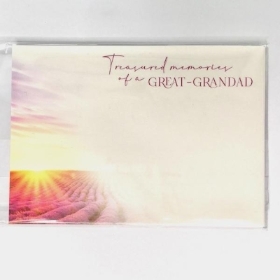 Treasured Memories Great Grandad Sunset Florist Cards x 6
