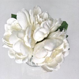 White Peony in Vase 20cm