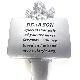 Son Silver Cherub Stake 22cm