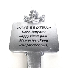 Brother Silver Cherub Stake 22cm