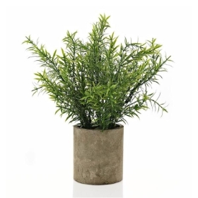 Brown Stone Effect Pot With Plant 27cm