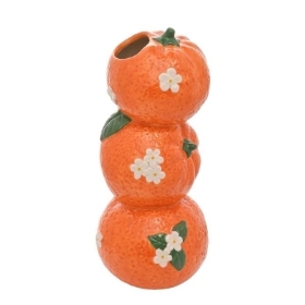 Orange Vase Tripple 21cm