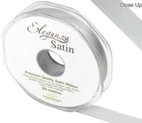 Silver Satin Ribbon 15mm 