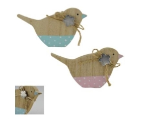 Small Wooden Bird 6cm
