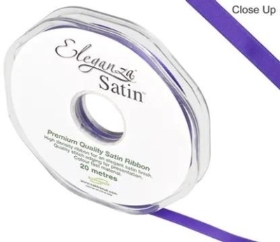 Purple Satin Ribbon 6mm 