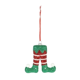 Elf Stocking Decoration 10.5cm