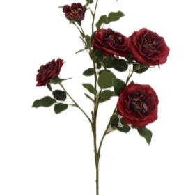 Deep Red Spray Rose 69cm