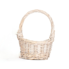 Mini White Shopper Basket 15cm
