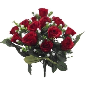 Red Rosebud Gyp Bush 40cm