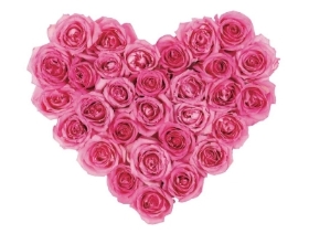 Folding Card Pink Heart