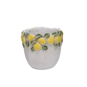 Yellow Fruit Pot 14cm
