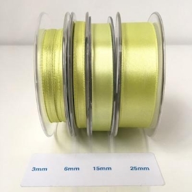 Fluorescent Yellow Satin Ribbon 3mm