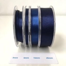 Navy Blue Satin Ribbon 6mm