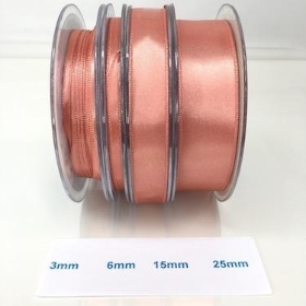 Rose Gold Satin Ribbon 3mm