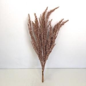Rose Gold Glitter Wheat Bush 37cm