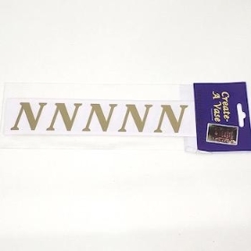 Gold Vinyl Letter N